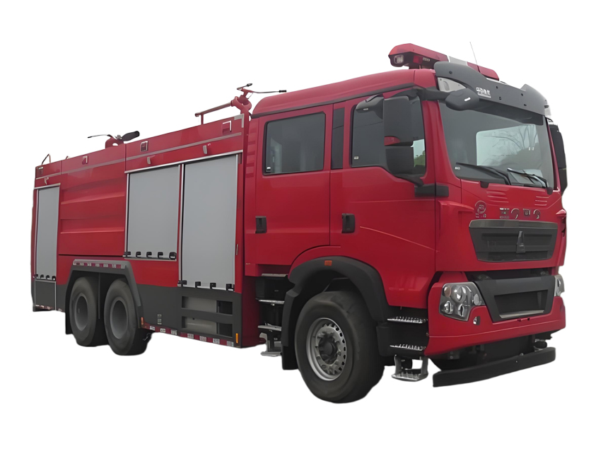 豪沃10噸干粉泡沫聯用消防車